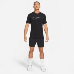 Nike Men's Pro Dri-FIT Slim Fit Short Sleeve Top -Nike Sales Store 9010007 BlackWhite 5