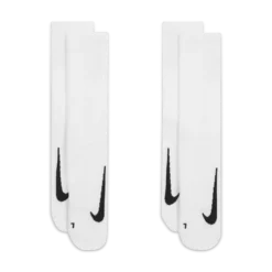 Nike Men's Multiplier Crew Sock (2 Pack) -Nike Sales Store 9010025 WhiteBlack 2