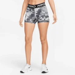 Nike Women's Pro Dri-FIT 3" Printed Short -Nike Sales Store 9010030 BlackWhite 4