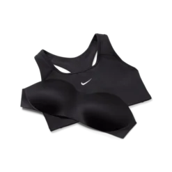 Nike Women's Swoosh Medium Support Padded Sports Bra -Nike Sales Store 9010033 Black 4