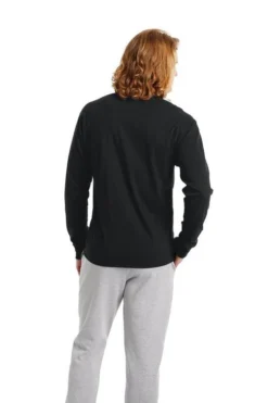 Champion Men's Classic Graphic Long Sleeve Tee -Nike Sales Store 9010630 Black 2