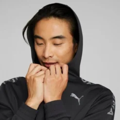 Men's Puma Fit Pwrfleece Hoodie -Nike Sales Store 9010646 Black 4