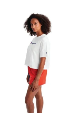Champion Women's Cropped Graphic Tee 8 Champion Women's Cropped Graphic Tee -Nike Sales Store 9010660 White 4