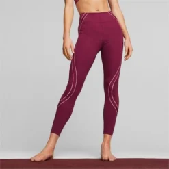 Puma Women's Studio Ultrabare High Waist 7/8 Trend Tight -Nike Sales Store 9010704 Burgundy 2