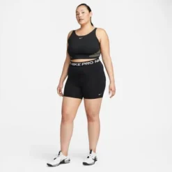 Women's Nike PRO 365 5" Shorts, Plus Size -Nike Sales Store 9010868 BlackWhite 3