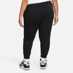 Nike Women's Sportswear Club Fleece Mid-Rise Jogger, Plus Size -Nike Sales Store 9010873 BlackWhite 4