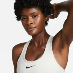 Nike Women's Dri-Fit Swoosh Medium Support Bra -Nike Sales Store 9010898 BrownMauveBlack 4