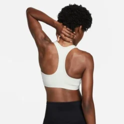 Nike Women's Dri-Fit Swoosh Medium Support Bra -Nike Sales Store 9010898 BrownMauveBlack 5