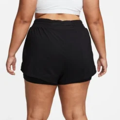 Nike Women's One Dri-Fit High-Rise 3" 2-in-1 Short, Plus Size 11 Nike Women's One Dri-Fit High-Rise 3" 2-in-1 Short, Plus Size -Nike Sales Store 9010901 BlackSilver 5