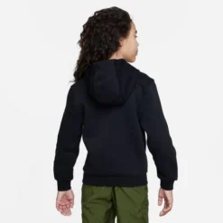 Nike Boys Club Fleece Graphic Hoodie -Nike Sales Store 9010965 Black 4