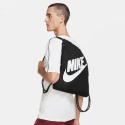 Nike Heritage Drawstring Bag (13L) -Nike Sales Store 9010989 BlackWhite 4