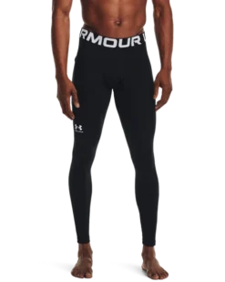 Under Armour Men's ColdGear Armour Leggings -Nike Sales Store 9011320 BlackWhite 3