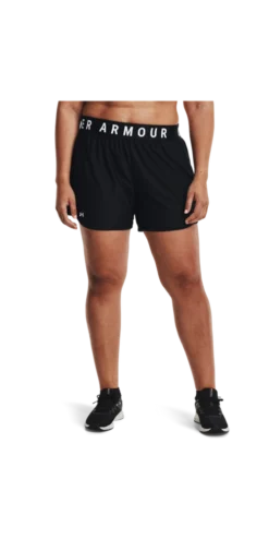 Under Armour Women's Play Up 5" Short (Plus Size) -Nike Sales Store 9011357 BlackBlackWhite 2