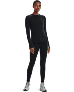 Under Armour Women's Base Crew 3.0 -Nike Sales Store 9011362 BlackPitchGrey 2