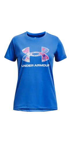 Under Armour Junior Girls' [8-20] UA Tech Print Fill Big Logo Short Sleeve Top