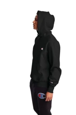Champion Men's Reverse Weave Pullover Hoodie -Nike Sales Store 9011587 Black 4