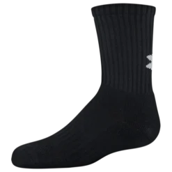 Under Armour Juniors' [8-20] Training Cotton Crew Sock (6 Pack) -Nike Sales Store 9014188 Black 2