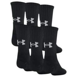 Under Armour Men's Training Cotton Crew Sock (6 Pack) -Nike Sales Store 9014189 Black 2