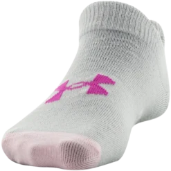 Under Armour Junior Girls' [8-20] Essential 2.0 No-Show Sock (6 Pack) -Nike Sales Store 9014195 AssortedPinkWhite 2