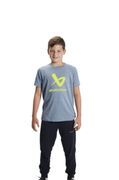 Bauer Boys' Youth Core Lockup Short Sleeve Shirt