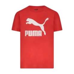 Puma Boys' [4-7] T7 Classics Cotton Jersey Short Sleeve Graphic T-Shirt -Nike Sales Store 9016084 Red 3
