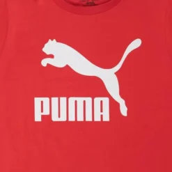 Puma Boys' [4-7] T7 Classics Cotton Jersey Short Sleeve Graphic T-Shirt -Nike Sales Store 9016084 Red 4