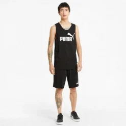 Puma Men's Essentials Tank Top -Nike Sales Store 9016096 Black 3
