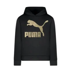 Puma Junior Girls' [8-20] Classics Cotton Fleece Pullover Hoodie -Nike Sales Store 9020155 Black 3