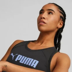 Puma Women's Fit Logo Tank -Nike Sales Store 9020184 BlackPurple 4