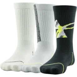Under Armour Junior Boys' [8-20] Phenom Crew Sock (3 Pack)