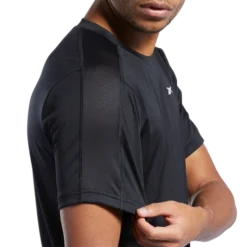 Reebok Men's WOR Short Sleeve Tech T-Shirt -Nike Sales Store 9021098 Black 2