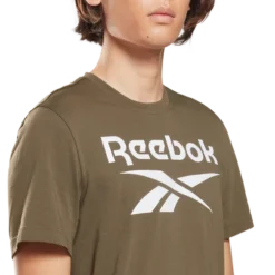 Reebok Men's Big Logo Tee Shirt -Nike Sales Store 9021099 ArmyGreen 3