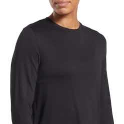 Reebok Women's AC Dreamblend Long Sleeve Shirt -Nike Sales Store 9021113 Black 3