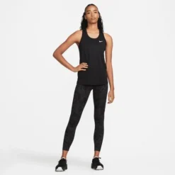 Nike Women's Dri-FIT Racerback Tank Top 7 Nike Women's Dri-FIT Racerback Tank Top -Nike Sales Store 9022052 BlackWhite 3