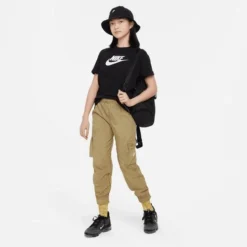 Nike Junior Girls' [8-20] Sportswear Futura Short Sleeve T-Shirt -Nike Sales Store 9022076 BlackWhite 3