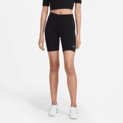 Nike Women's Sportswear Essential Mid Rise Biker Short 9 Nike Women's Sportswear Essential Mid Rise Biker Short -Nike Sales Store 9022181 BlackWhite 3