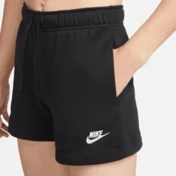 Nike Women's Sportswear Club Fleece Mid Rise Short -Nike Sales Store 9022189 BlackWhite 2