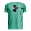 Under Armour Junior Boys' [8-20] UA Tech Split Logo Hybrid Short Sleeve Top