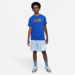 Nike Junior Boys' [8-20] Sportwear Amplify Short Sleeve T-Shirt -Nike Sales Store 9026061 RoyalBlueOrange 3