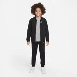 Nike Junior Boys' [8-20] Sportwear Club Full-Zip Hoodie -Nike Sales Store 9026062 BlackWhite 4