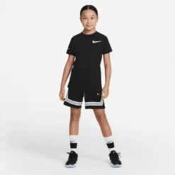 Nike Junior Girls' [8-20] Dri-FIT Fly Crossover Training Short -Nike Sales Store 9026070 BlackWhite 5
