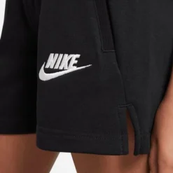 Nike Junior Girls' [8-20] Sportswear Club French Terry Short -Nike Sales Store 9026071 BlackWhite 3