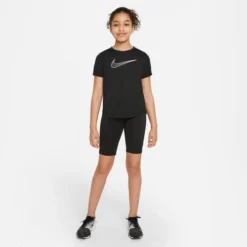 Nike Junior Girls' [8-20] Dri-FIT One Short Sleeve Top -Nike Sales Store 9026076 BlackWhite 5