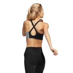 ADIDAS Women's TLRD Impact Training High Support Sports Bra -Nike Sales Store 9030362 BlackWhite 5