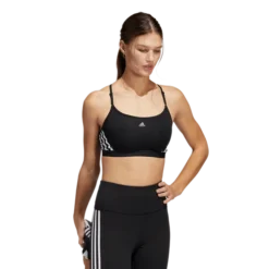 ADIDAS Women's Aeroreact Training Light Support 3-Stripes Sports Bra