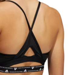 ADIDAS Women's Aeroreact Training Light Support 3-Stripes Sports Bra -Nike Sales Store 9030365 BlackWhite 4