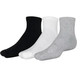 Under Armour Boys Train Cotton Quarter Sock (3 Pack)