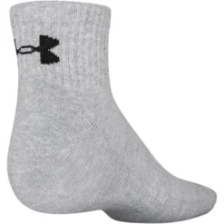 Under Armour Boys Train Cotton Quarter Sock (3 Pack) -Nike Sales Store 9030915 TrueGreyHeather 2