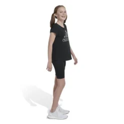 ADIDAS Junior Girls' [8-20] Graphic Bike Short -Nike Sales Store 9044062 Black 6