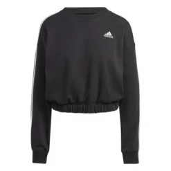 ADIDAS Women's Essentials 3-Stripes Cropped Sweatshirt